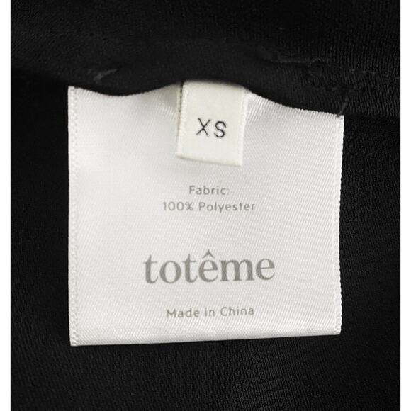 Toteme Women's Black One Shoulder Midi Dress Back Slit Cocktail Party Minimalist - Picture 9 of 10